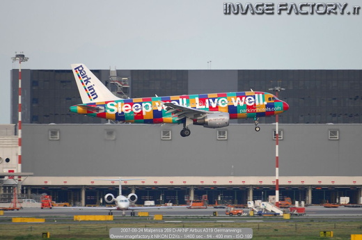 2007-08-24 Malpensa 269 D-AKNF Airbus A319 Germanwings